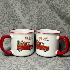 Rare Complete Set of 6 Large 18.4oz Christmas Camper Mugs — NWT, Discontinued